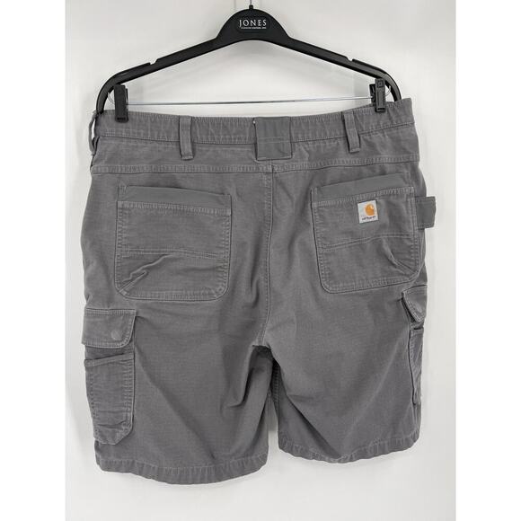 Carhartt Cargo Shorts Mens 40 Gray Carpenter Rip Stop Force Work Relaxed - Picture 6 of 12